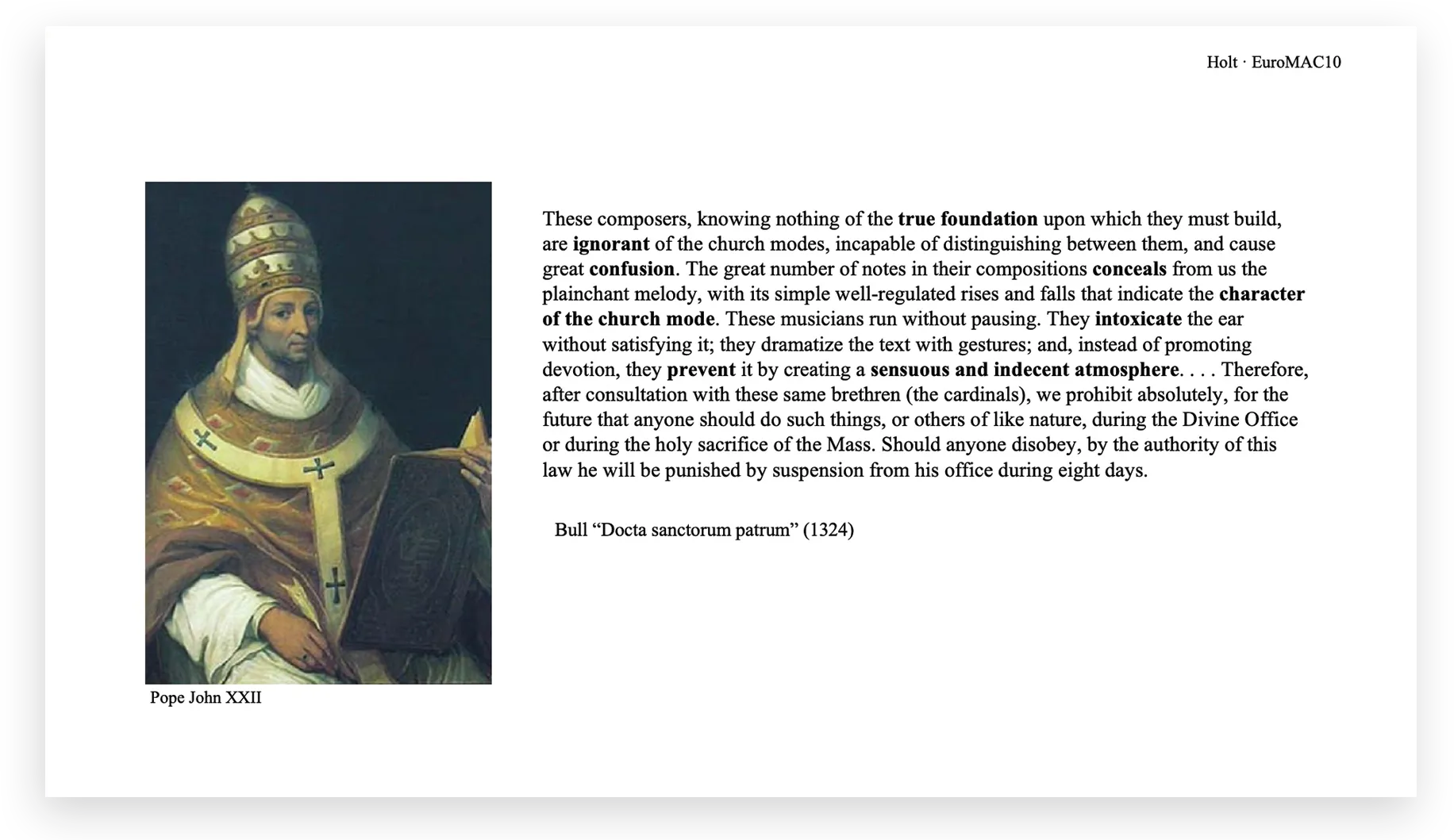 Presentation slide from the EuroMAC10 talk on the ars nova and Ars Notoria