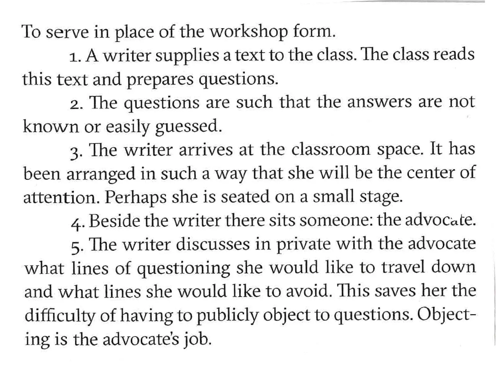 Excerpt from "The Asking", Notes on My Dunce Cap, 113.